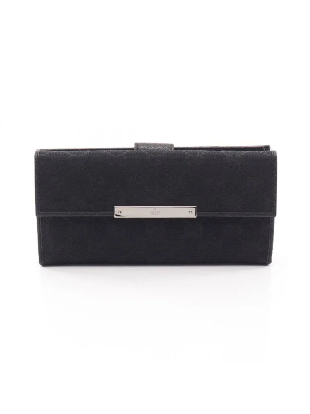 Gucci Hook Wallet GG Canvas Black Leather